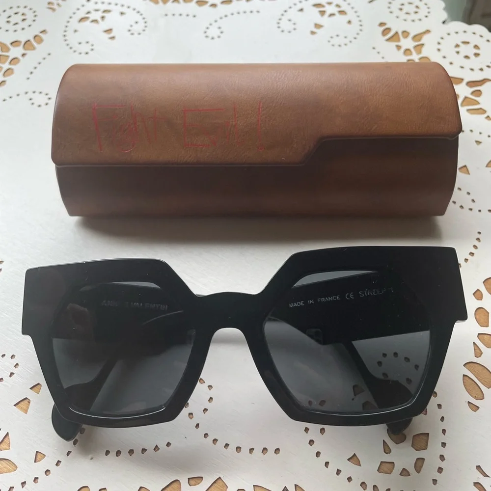 Anne et Valentine Black Sunglasses "Streep" Made in France Luxury Eyewear - Picture 6 of 17